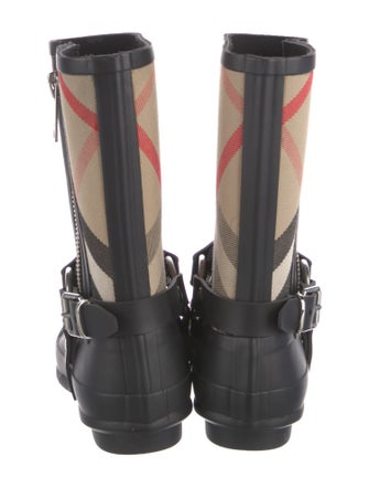 Burberry Nova Check Pattern Rubber Rain Boots