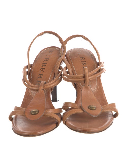 Burberry Leather T-Strap Sandals