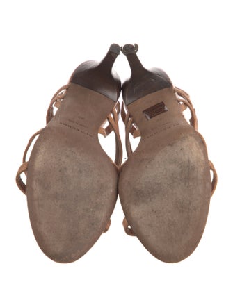 Burberry Leather T-Strap Sandals