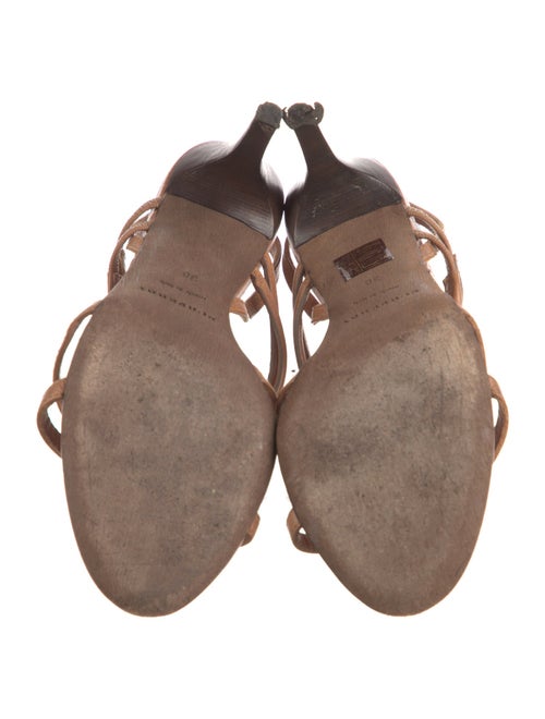 Burberry Leather T-Strap Sandals