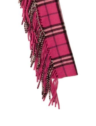 Burberry Cashmere Nova Check Pattern Scarf