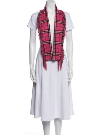 Burberry Cashmere Nova Check Pattern Scarf