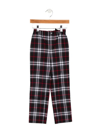 Burberry Boys' Checkprint Straight Leg Pants