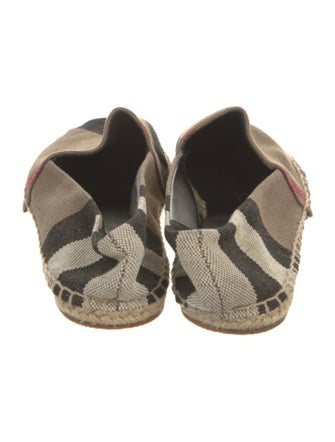 Burberry House Check Pattern Canvas Espadrilles