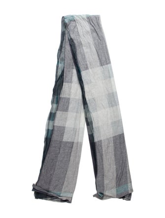 Burberry Cashmere Plaid Print Scarf