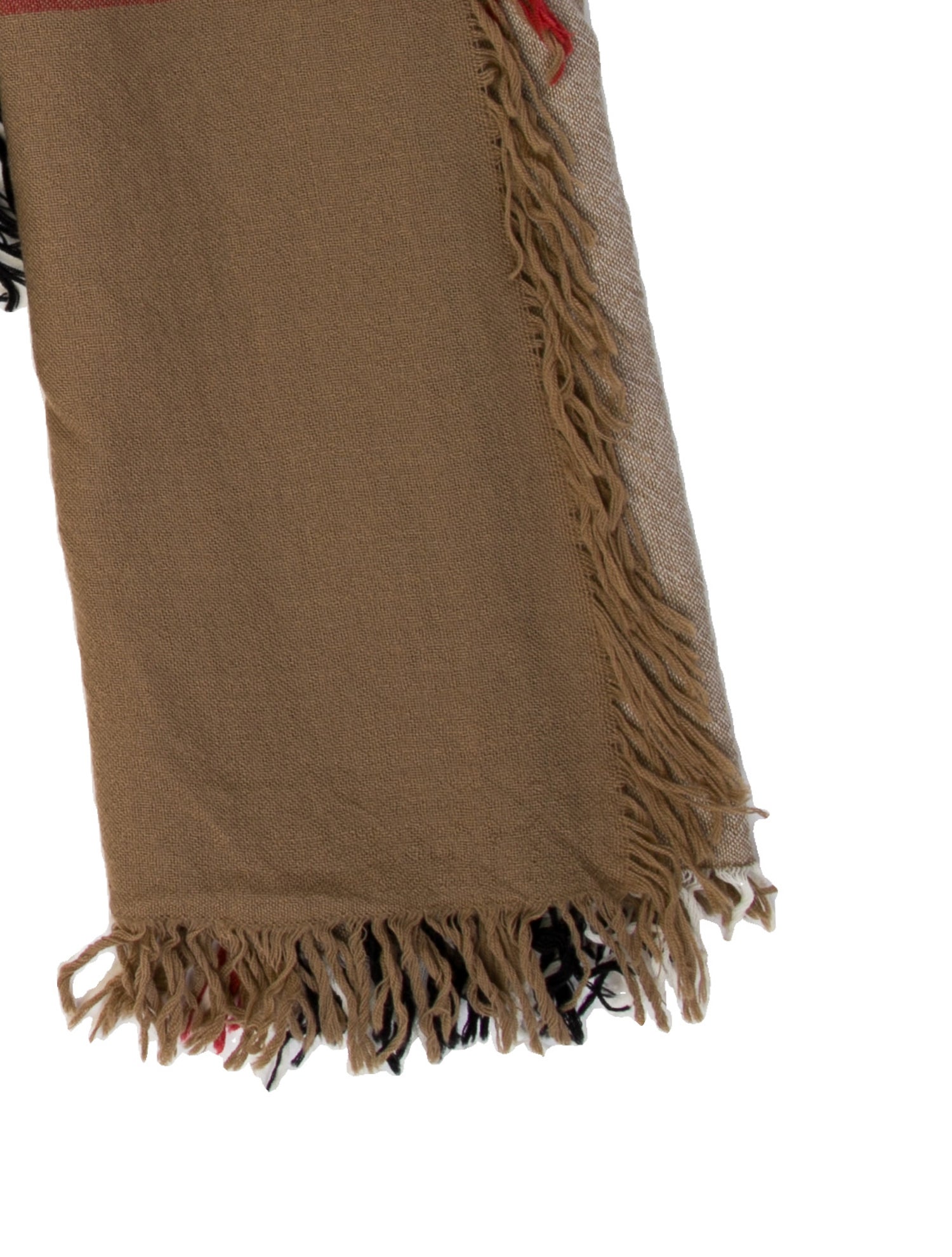 Burberry Wool Plaid Print Scarf