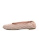 Burberry Quilted Pattern Leather Ballet Flats
