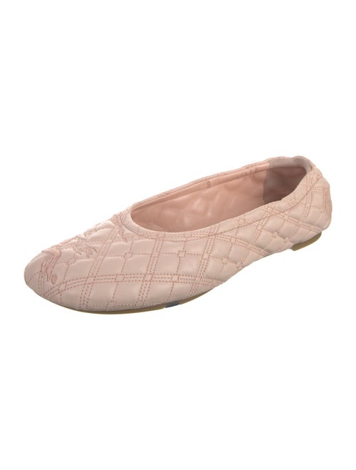 Burberry Quilted Pattern Leather Ballet Flats