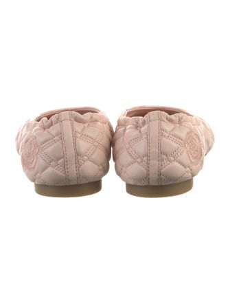 Burberry Quilted Pattern Leather Ballet Flats