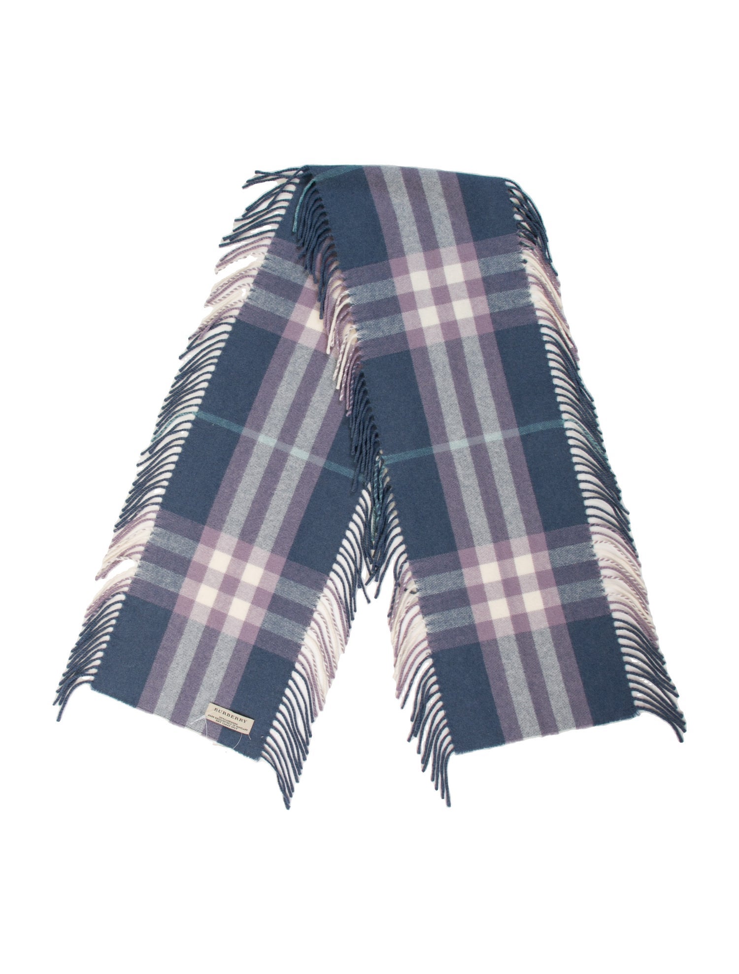 Burberry Cashmere Nova Check Pattern Scarf