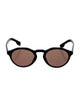 Burberry Nova Check Pattern Round Sunglasses