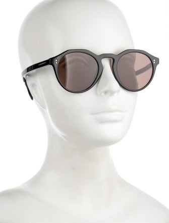 Burberry Nova Check Pattern Round Sunglasses