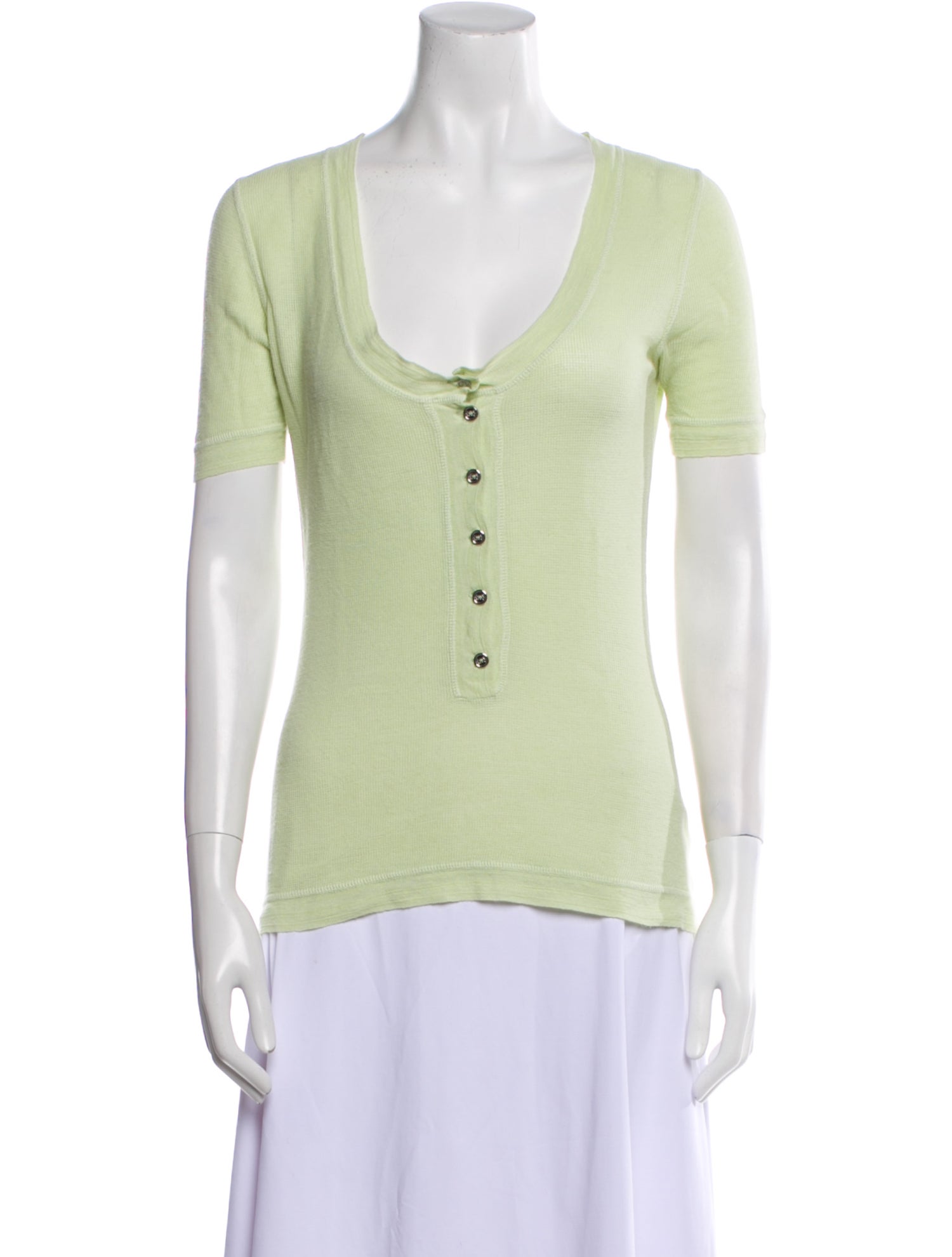 Burberry V-Neck Short Sleeve Top