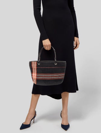 Burberry Canvas Top Handle Bag