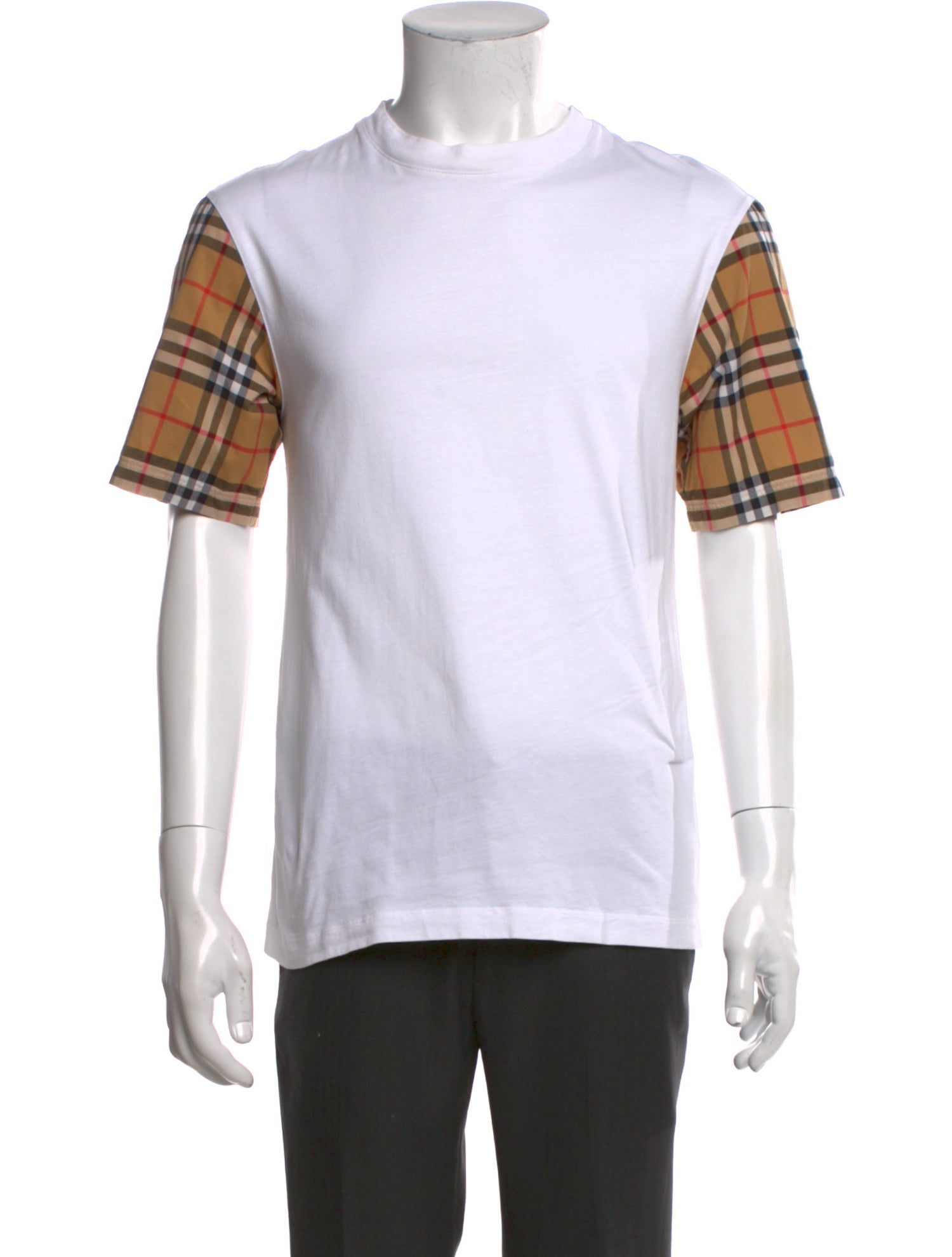 Burberry House Check Pattern Crew Neck T-Shirt