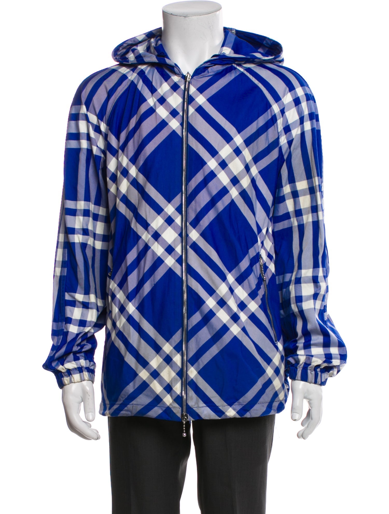 Burberry Plaid Print Jacket
