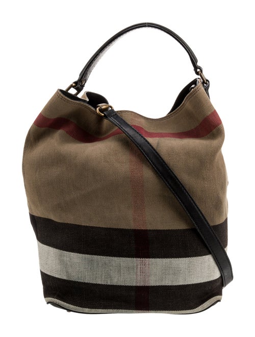 Burberry Exploded Check Bucket Bag