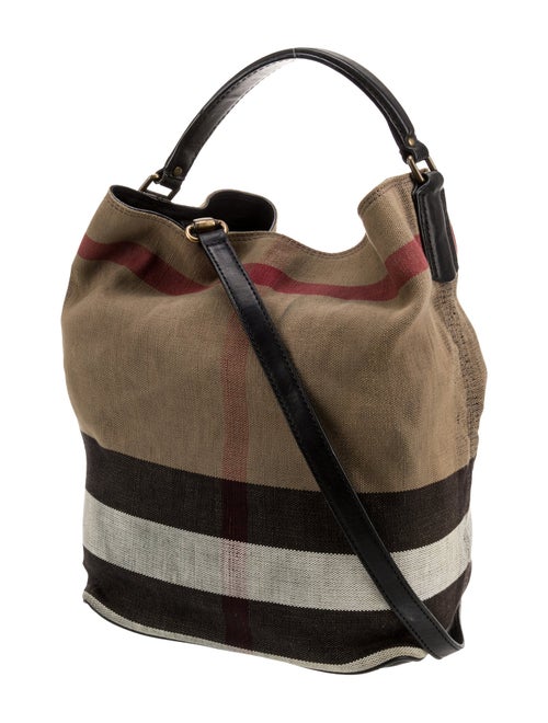 Burberry Exploded Check Bucket Bag