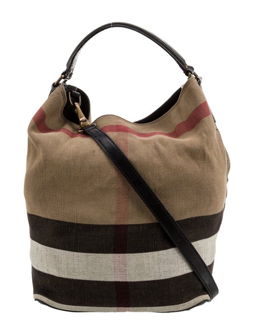 Burberry Exploded Check Bucket Bag