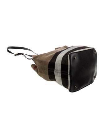 Burberry Exploded Check Bucket Bag