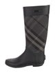 Burberry Beat Check Pattern Rubber Rain Boots