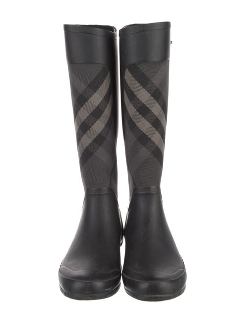 Burberry Beat Check Pattern Rubber Rain Boots