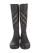 Burberry Beat Check Pattern Rubber Rain Boots