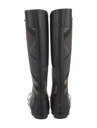 Burberry Beat Check Pattern Rubber Rain Boots