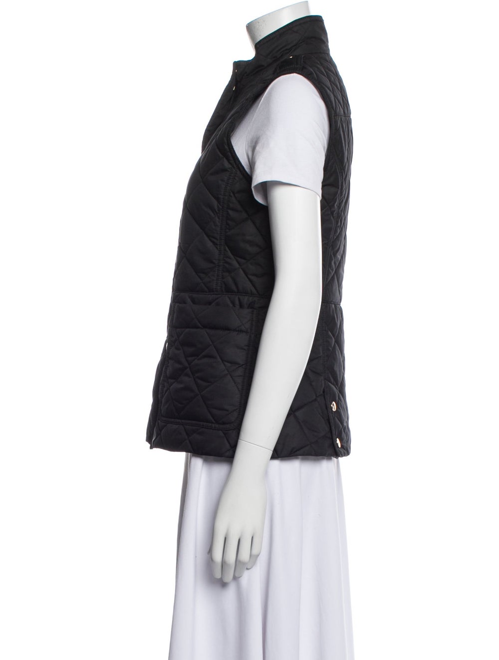 Burberry Vest Black Exploded Check Pattern Stand … - image 2