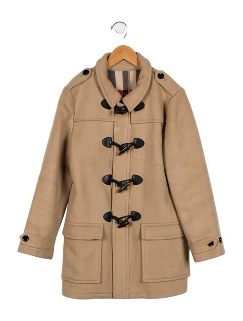 Burberry Boys' Wool Zip Up Peacoat