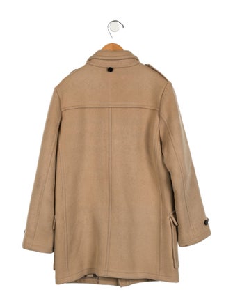 Burberry Boys' Wool Zip Up Peacoat