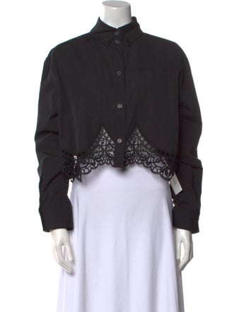 Burberry Mock Neck Long Sleeve Crop Top