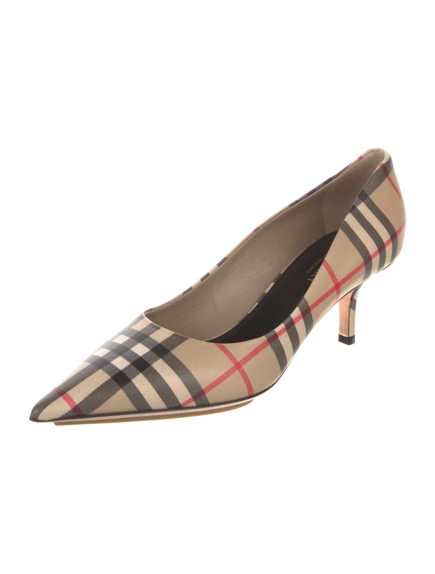 Burberry Leather Printed Pumps