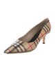 Burberry Nova Check Pattern Leather Pumps