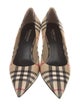 Burberry Nova Check Pattern Leather Pumps