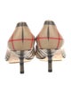 Burberry Nova Check Pattern Leather Pumps