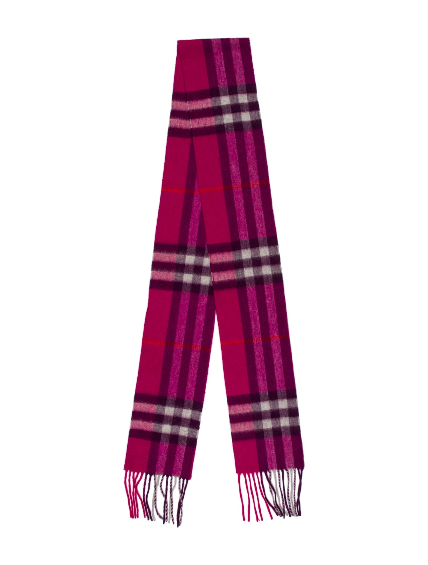 Burberry Cashmere Nova Check Pattern Scarf