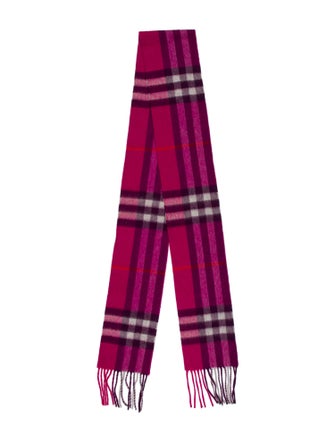 Burberry Cashmere Nova Check Pattern Scarf