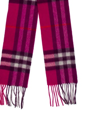 Burberry Cashmere Nova Check Pattern Scarf