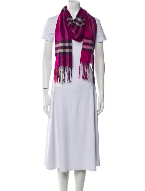 Burberry Cashmere Nova Check Pattern Scarf