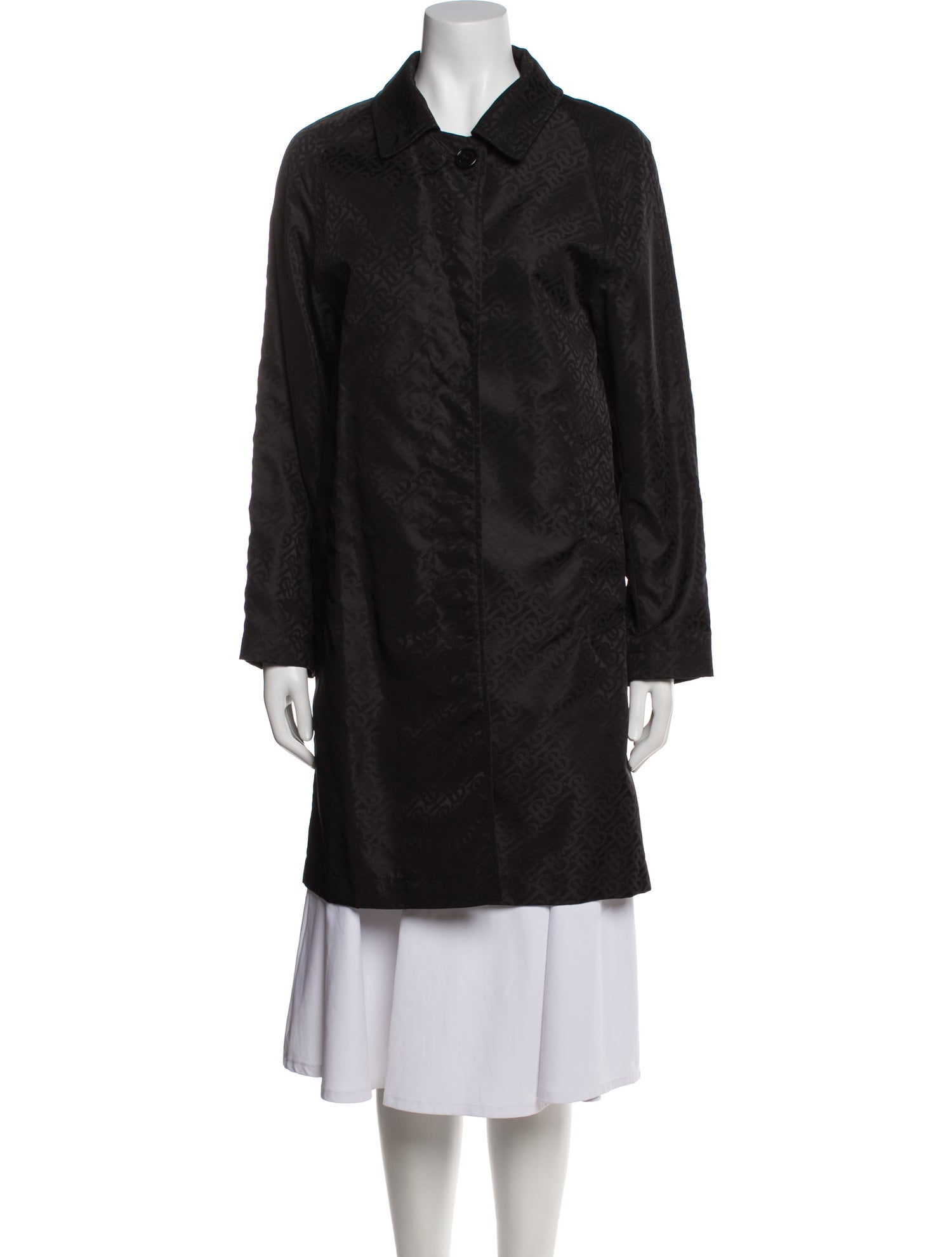 Burberry Nylon Faux Fur Coat