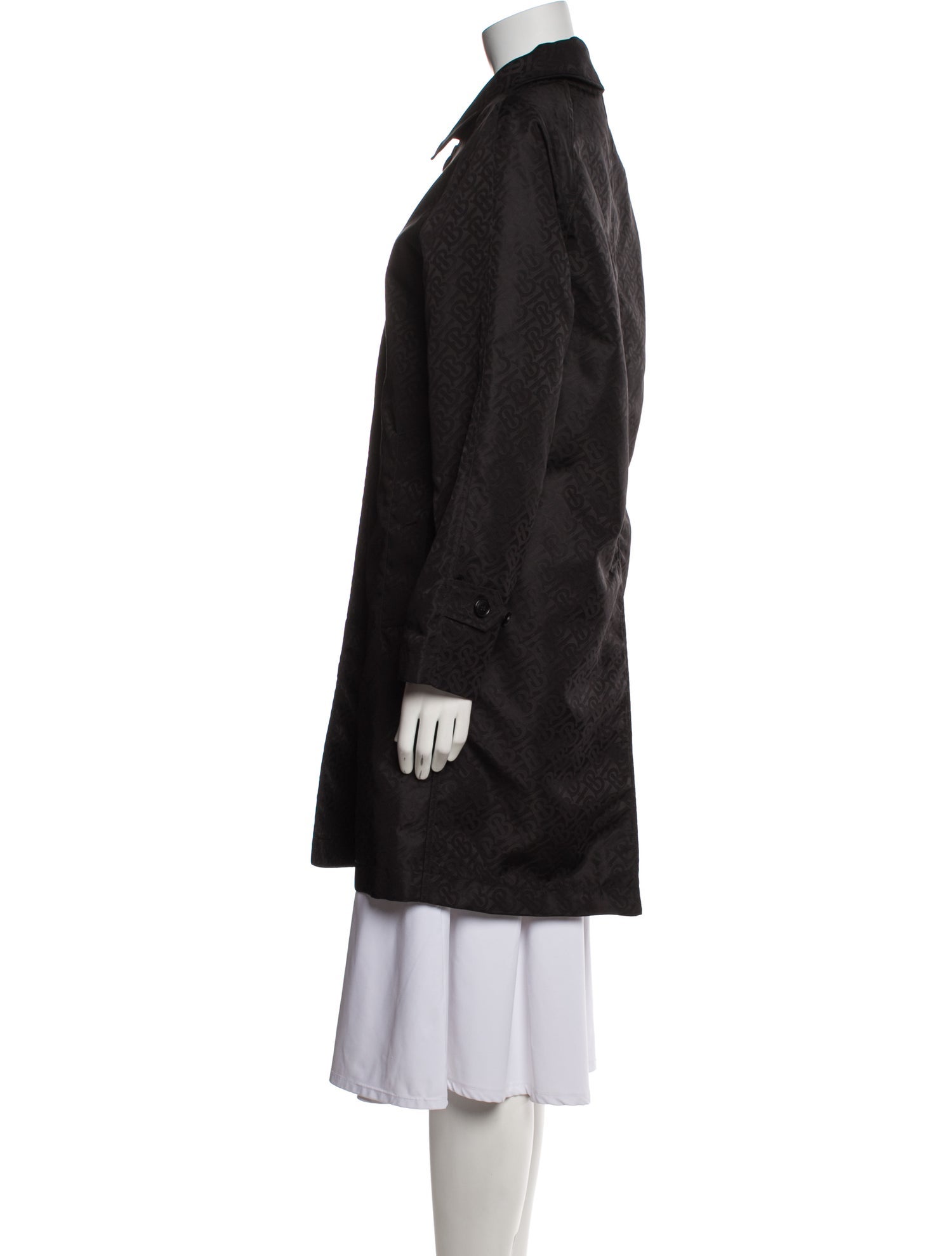 Burberry Nylon Faux Fur Coat