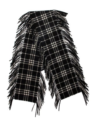 Burberry Cashmere Plaid Print Scarf