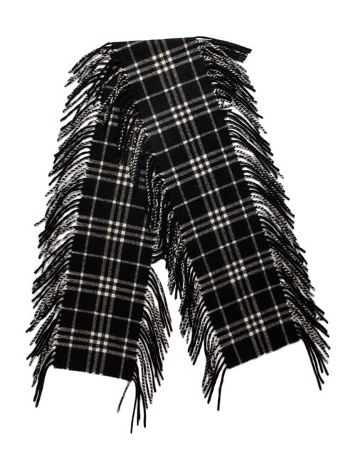 Burberry Cashmere Plaid Print Scarf