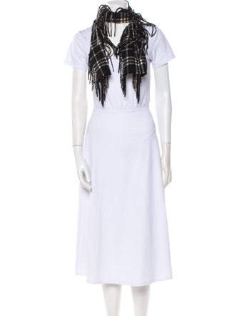 Burberry Cashmere Plaid Print Scarf