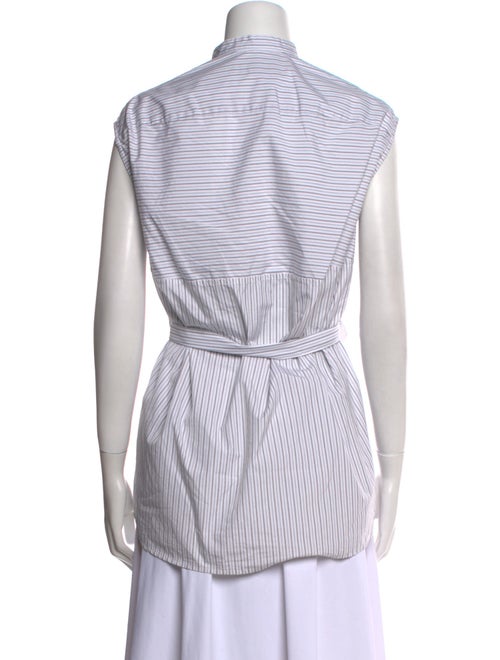 Burberry Striped Mock Neck Top