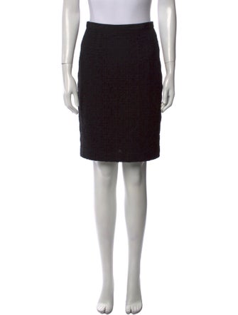 Burberry Grosgrain Trim Knee-Length Skirt