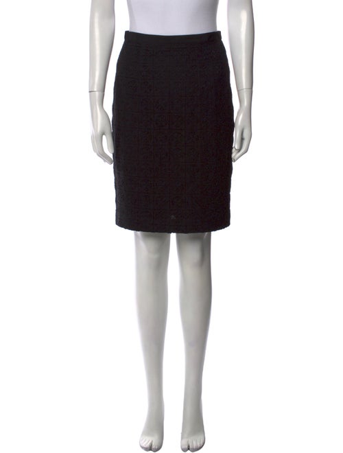 Burberry Grosgrain Trim Knee-Length Skirt