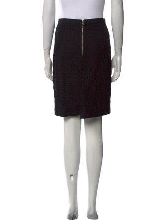 Burberry Grosgrain Trim Knee-Length Skirt
