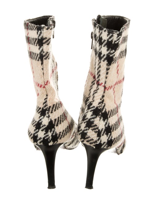 Burberry Nova Check Pattern Wool Sock Boots